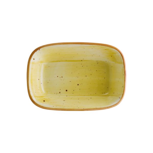 Amber Gourmet Rectangular Plate 12*8.5 cm