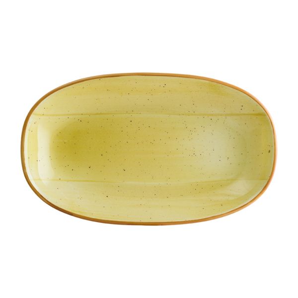 Amber Gourmet Oval Plate 15*8.5 cm