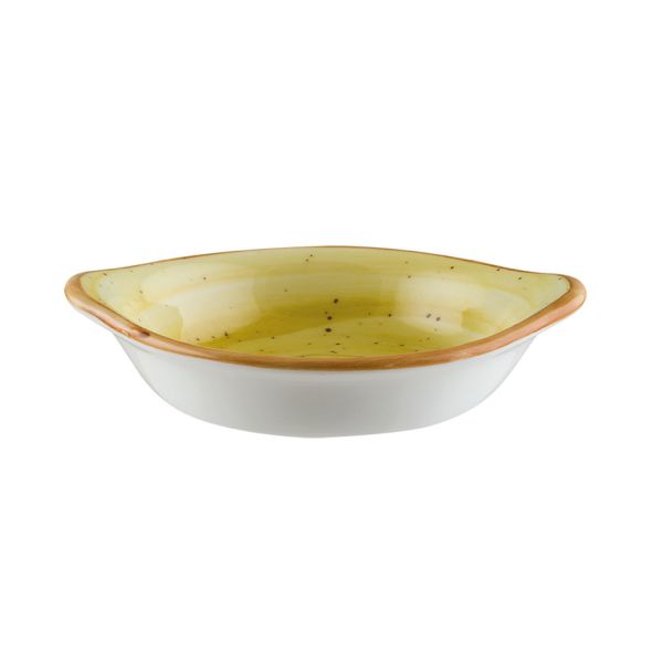 Amber Taste Oval Eared Dish 11 cm