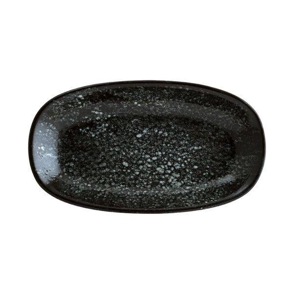 Cosmos Black Gourmet Oval Plate 15*8.5 cm