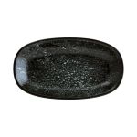 Cosmos Black Gourmet Oval Plate 24*14 cm