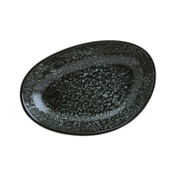 Cosmos Black Vago Oval Plate 15*8.5 cm