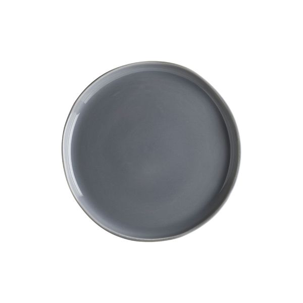 Porcelain Gris Cras Flat Plate 25 cm