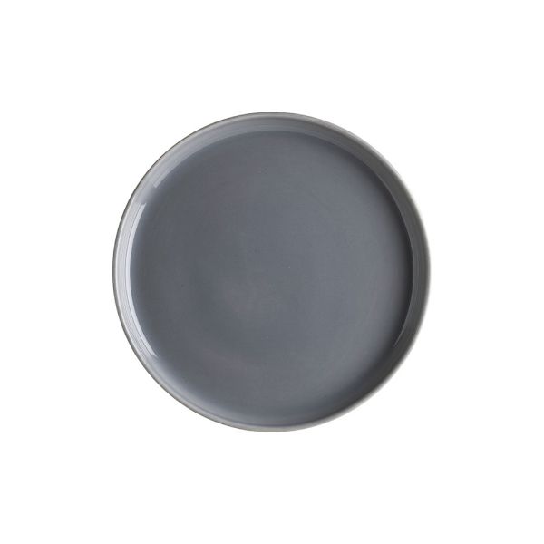 Porcelain Gris Ground Flat Plate 21 cm