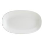 Iris White Gourmet Oval Plate 15*8.5 cm