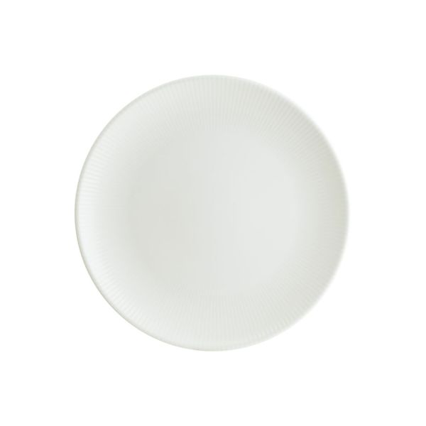 Iris White Gourmet Flat Plate 17 cm