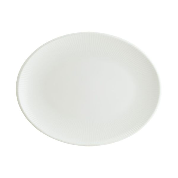 Iris White Moove Oval Plate 25 cm