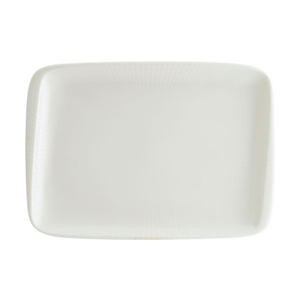 Iris White Moove Rectangular Plate 23*16 cm