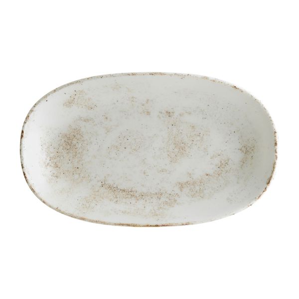 Nacrous Matt Gourmet Oval Plate 15*8.5 cm