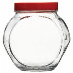 80002 Bella Red Jar With Lid