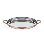 MM Copper Oval Low Omelette Pan 25*17*3 cm