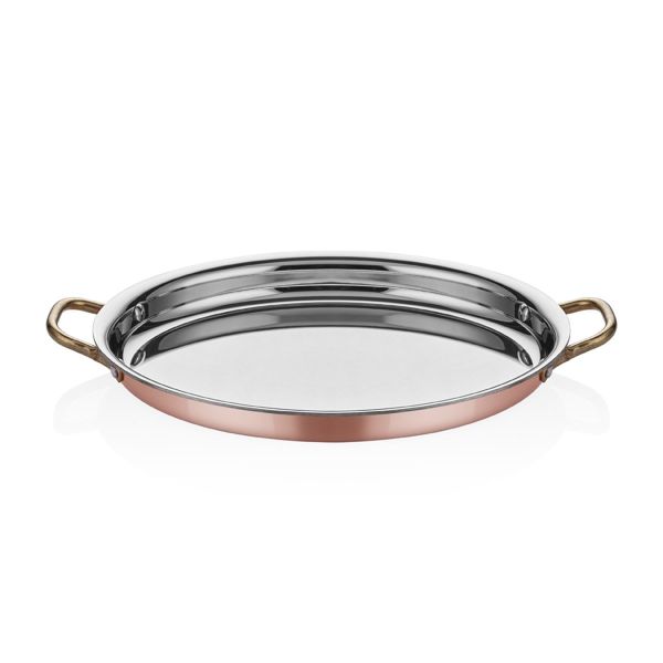 MM Copper Oval Low Omelette Pan 25*17*3 cm