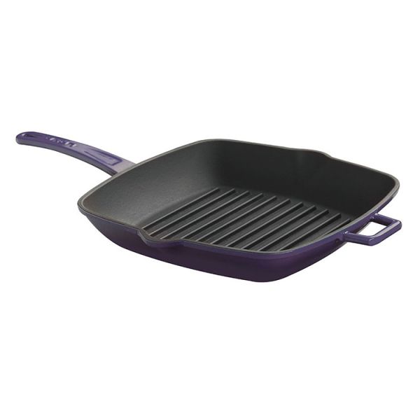 Cast Iron Square Grill Pan. Long-Stem, 26X26cm