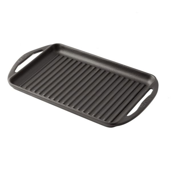 Cast Iron Rectangle Griddle Pan. 1-Handle, 22X32cm