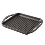 Cast Iron Square Griddle Pan. 1-Handle, 24X24cm