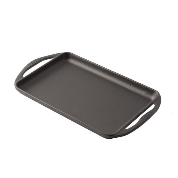 Cast Iron Rectangle Griddle Pan. 1-Handle, 22X32cm