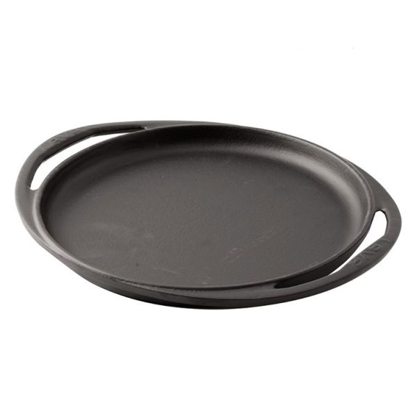 Cast Iron Round Griddle Pan. 1-Handle, Dia. Ø 28cm