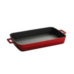 Cast Iron Grill Tray Pan Red 26x40 cm