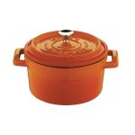 Cast Iron Mini Pot Orange 10 cm