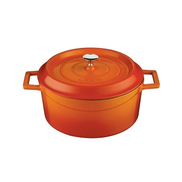 Cast Iron Pot Orange 24 cm