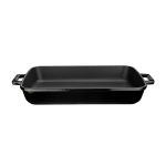 Cast Iron Grill Tray Pan Black 22x30 cm